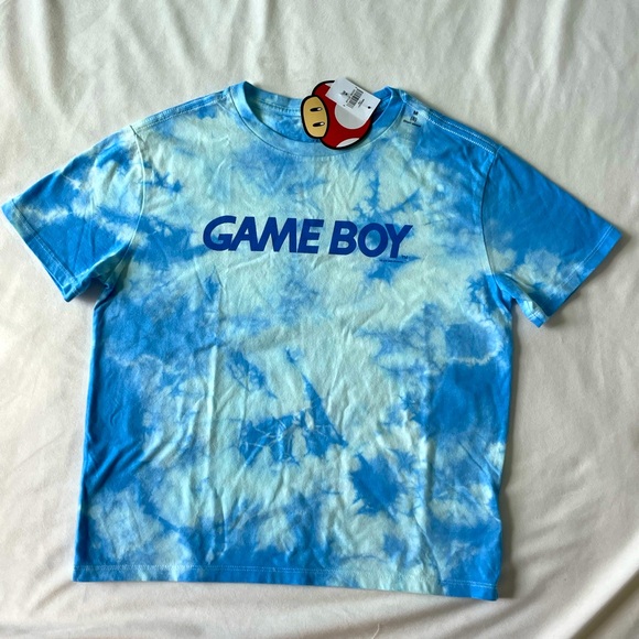 Gap teen Game Boy t shirt size medium (8) blue tie dye - Picture 1 of 3